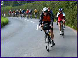 Geoff Shrpe leading the group at Kingskerswell