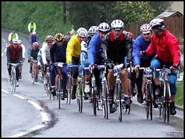 One of the first groups in the Teign Valley.