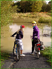 Cycle track flooded at Jetty Marsh