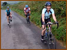 Pippa, George and Roger on South Hams Audax.