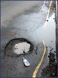 Large pothole - Newton Abbot