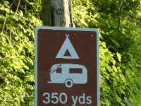 caravan camping sign